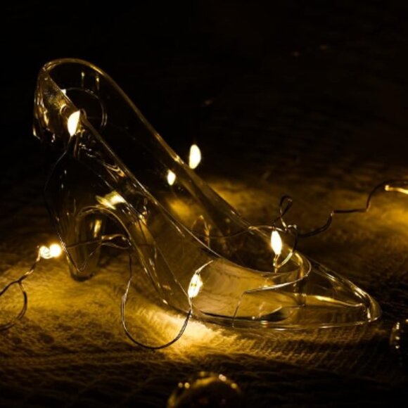 ZYFLSQ 4 Pieces Mini Plastic Cinderella Slippers 3.5 Inch Glass Heels Princess - Picture 4 of 4